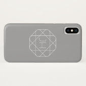 Coole Monogramm, Angesagte Logo-Stilanzeige | Grau Case-Mate iPhone Hülle (Rückseite (Horizontal))