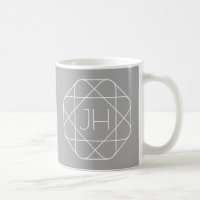 Coole Monogramm, Angesagte Logo-Stilanzeige | Grau