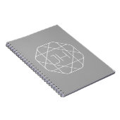 Coole Monogramm, Angesagte Logo-Stilanzeige | Grau Notizblock (Rechte Seite)