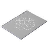 Coole Monogramm, Angesagte Logo-Stilanzeige | Grau Notizblock (Linke Seite)