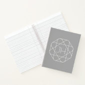 Coole Monogramm, Angesagte Logo-Stilanzeige | Grau Notizblock (Innenseite)