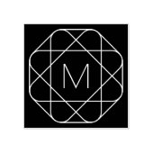 Coole Monogramm, Angesagte Logo-Stilanzeige Gummistempel (Prägung)