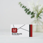 Coole Monogramm-Geschäfts-Karten Visitenkarte (Stehend Vorderseite)