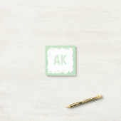 Coole Monogramm Pinselstriche Post-it Klebezettel (Auf Schreibtisch)