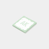 Coole Monogramm Pinselstriche Post-it Klebezettel (angewinkelt)