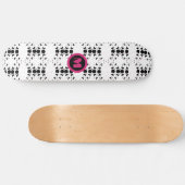 Coole Monogramm-Sterne und Mondpolka-Punkt Skateboard (Horizontal)