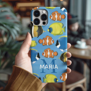 Coole Monogramm Tropenfische Personalisiert Case-Mate iPhone Hülle