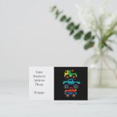 Coole Monster-LKW-blaues Rot-Grün-Geschenke für Visitenkarte (Stehend Vorderseite)