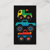 Coole Monster-LKW-blaues Rot-Grün-Geschenke für Visitenkarte (Rückseite)