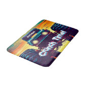 Coole Monster-LKW-Laufzeit Badematte (Schrägansicht)