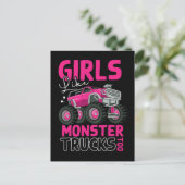Coole Monster Trucks Girls Monster Truck Postkarte (Stehend Vorderseite)
