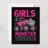 Coole Monster Trucks Girls Monster Truck Postkarte (Vorne/Hinten)