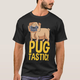Coole Mops-Illustration "Pugtastic!" Schwarze Graf T-Shirt