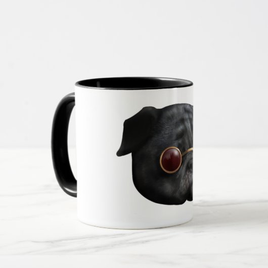 Coole Mops-Tasse Tasse (Vorderseite Links)