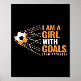 Coole Motivationsziele für Frauen Ich bin ein Mädc Poster