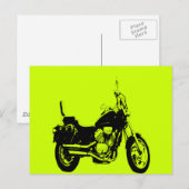 Coole Motorrad-Silhouette Postkarte (Vorne/Hinten)