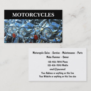 Coole Motorrad-Themen-Geschäftskarten Visitenkarte