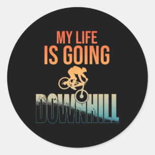 Coole Mountainbike-Kunst für Männer Jungen Downhil Runder Aufkleber