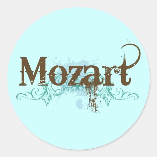 Coole Mozart-Aufkleber Runder Aufkleber (Vorderseite)