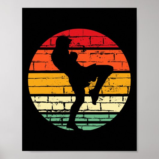 Coole Muay-Thai-Geschenke Kampfsporttrainer, Kickb Poster (Vorne)