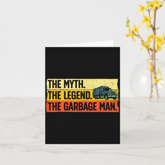 Coole Müllmann-Kunst für Männer Vater Müllabfuhr Karte (Gelbe Blume)