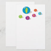 Coole Murmeln Briefpapier (Vorne/Hinten)