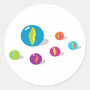 Coole Murmeln Runder Aufkleber