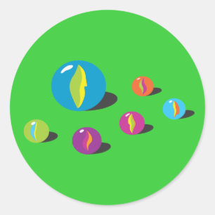 Coole Murmeln Runder Aufkleber