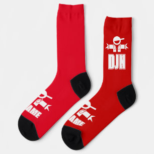 Coole Musik DeeJay Socken mit individuellem Namen