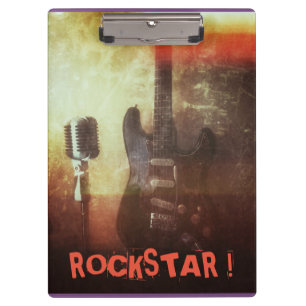 COOLE MUSIK-GITARREN-THEMED KLEMMBRETT