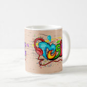 Coole Musik Graffiti Kaffeetasse (VorderseiteRechts)
