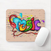 Coole Musik Graffiti Mousepad (Mit Mouse)