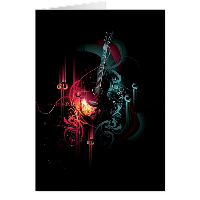 Coole Musik-Grafik mit Gitarre (Vorne)