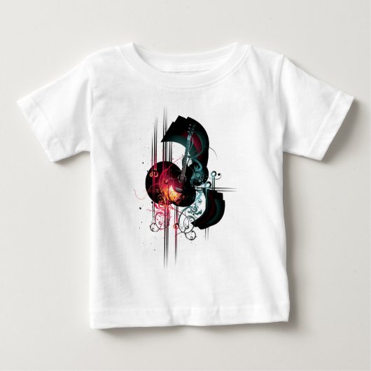 Coole Musik-Grafik mit Gitarre Baby T-shirt (Vorderseite)