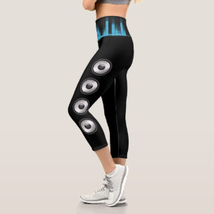 Coole Musik Lautsprecher Design Musik ist mein Leb Capri Leggings