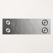 Coole Musik Lautsprecher Gray Geometry Mesh Monogr Yogamatte (Vorderseite (Horizontal))