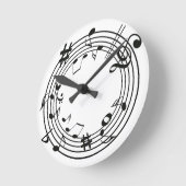 Coole Musik Runde Wanduhr (Winkel)