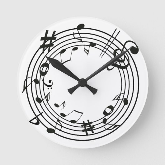 Coole Musik Runde Wanduhr (Vorderseite)