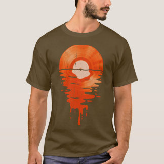 Coole Musik Vinyl Schallplatte Vintage Retro Orang T-Shirt