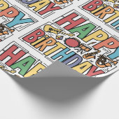 Coole Musikinstrumente zum Geburtstag Geschenkpapier (Ecke)