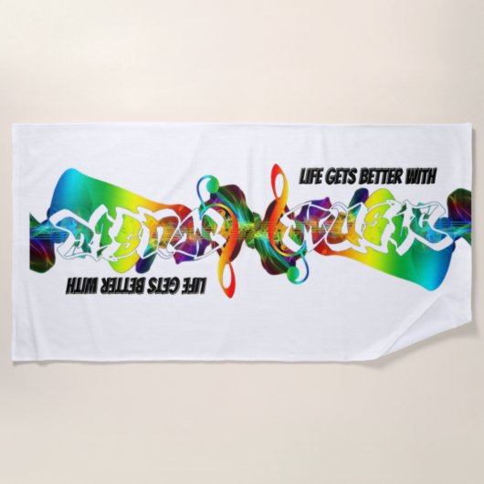 Coole Musiklehrerin Strandtuch (Vorderseite)