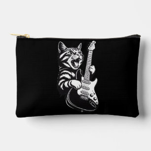 Coole Musikliebe Rockkatze spielt elektrische Gi Zubehörtasche