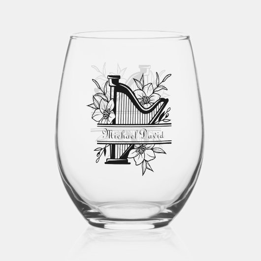 Coole Musikliebhaber geben Namen Weinglas Ohne Stiel (Vorderseite)