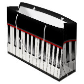 Coole Musikliebhaber Party Piano-Tasche Große Geschenktüte (Rückseite Schrägansicht)