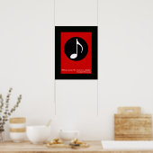 coole Musiknote Poster (Küche)