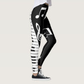 Coole Musiknote und Klavierschlüssel Leggings (Rechts)
