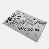 Coole Musiknote willkommen Fußmatte (Schrägansicht)