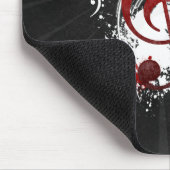Coole Musiknoten gepunktete Wirbel Blume Spritzer Mousepad (Ecke)
