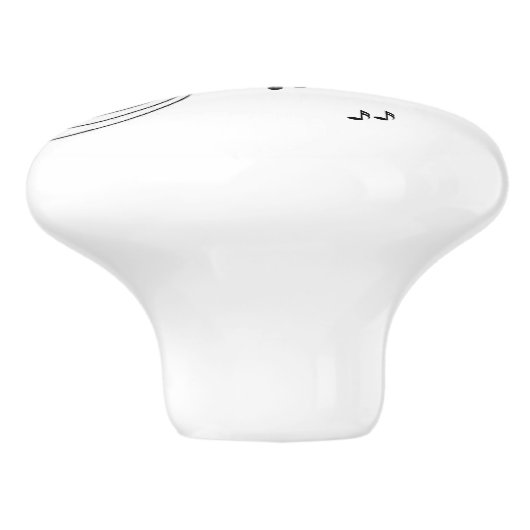 Coole Musiknoten Keramikknauf (Seitenansicht)