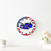 Coole Muskelautoentwurfs-Wanduhren Runde Wanduhr (Zuhause)